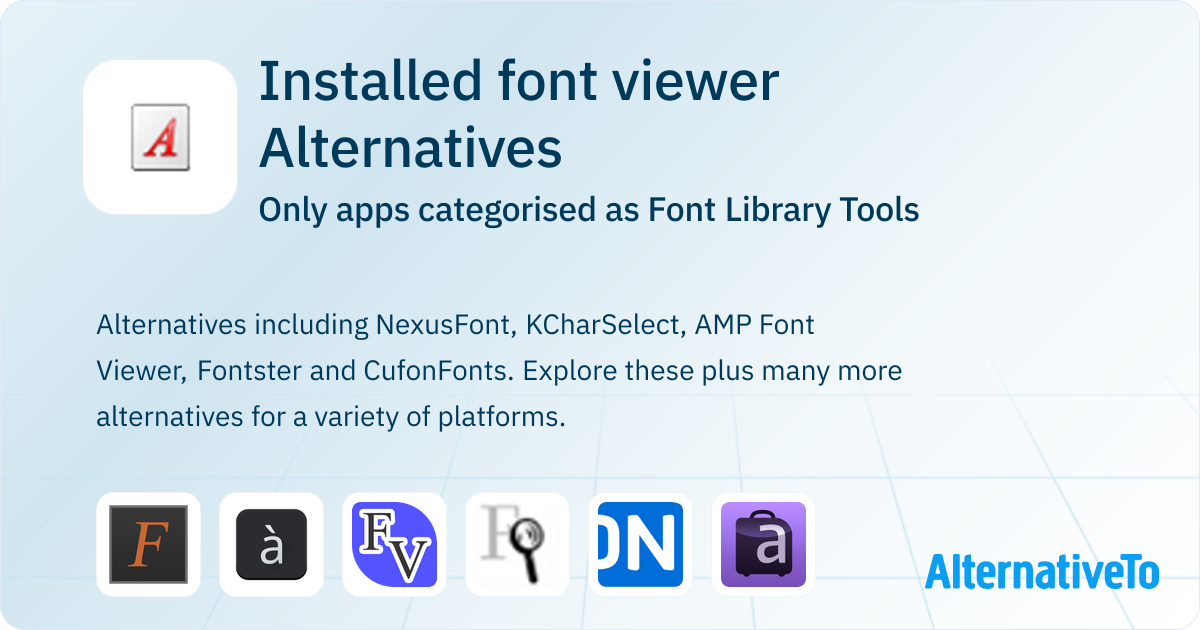 Installed font viewer Alternatives: Top 9 Font Library Tools ...