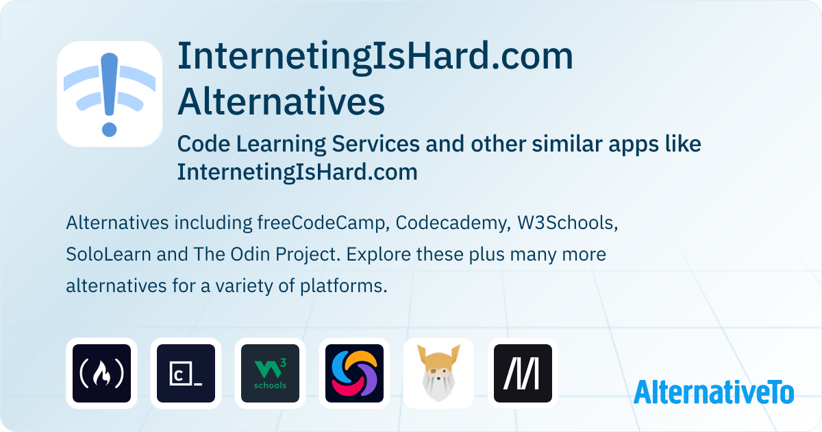 InternetingIsHard.com Alternatives: Top 15 Code Learning Services ...