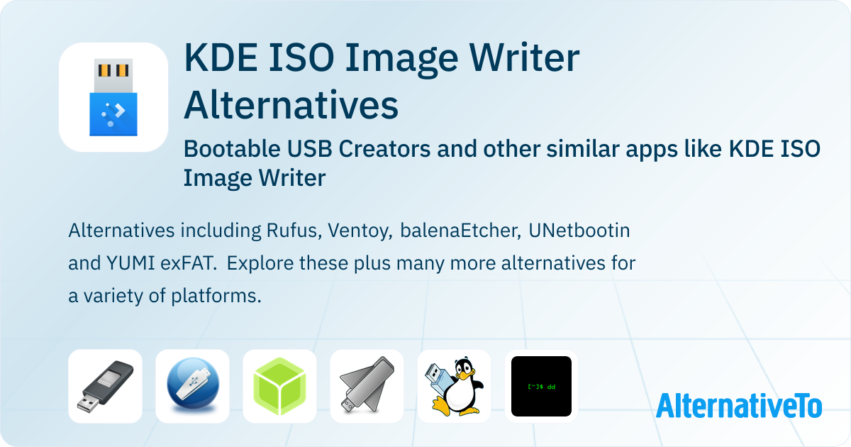 Windows Usb Image Writer KDE ISO Image Writer Alternatives: Top 12 Bootable USB Creators ...