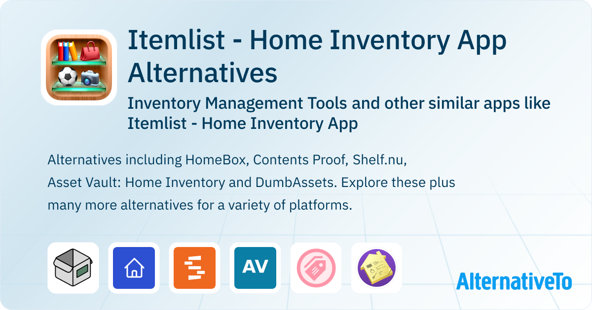 Itemlist - Home Inventory App Alternatives: Top 16 Inventory Management ...