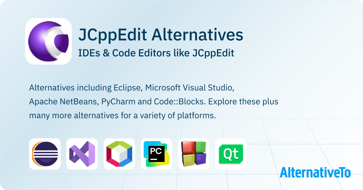 Jcpp Edit JCppEdit Alternatives: Top 12 IDEs & Code Editors | AlternativeTo