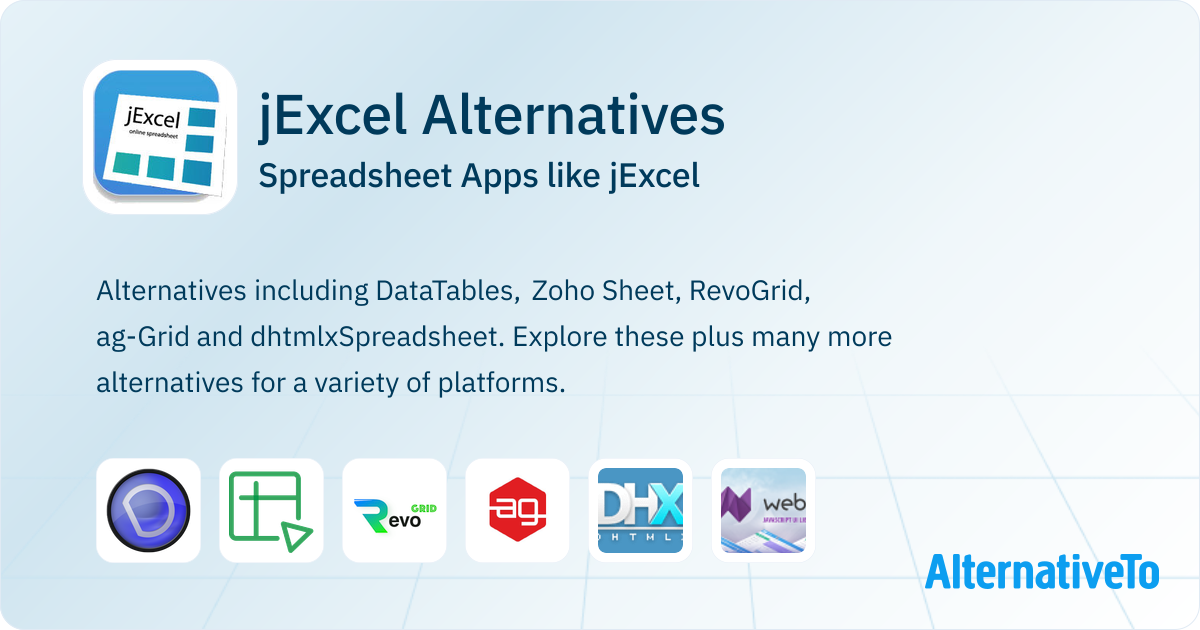 jExcel Alternatives: Top 12 Spreadsheet & Similar Apps | AlternativeTo