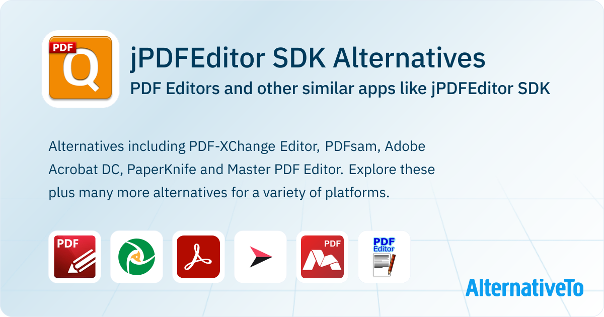 jPDFEditor SDK Alternatives: Top 17 PDF Editors & Similar Apps ...