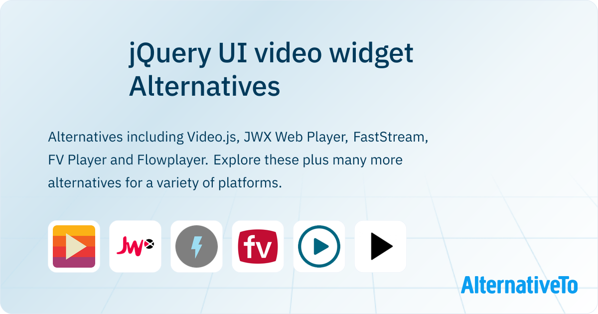 jQuery UI video widget Alternatives - Explore Similar Sites & Apps ...
