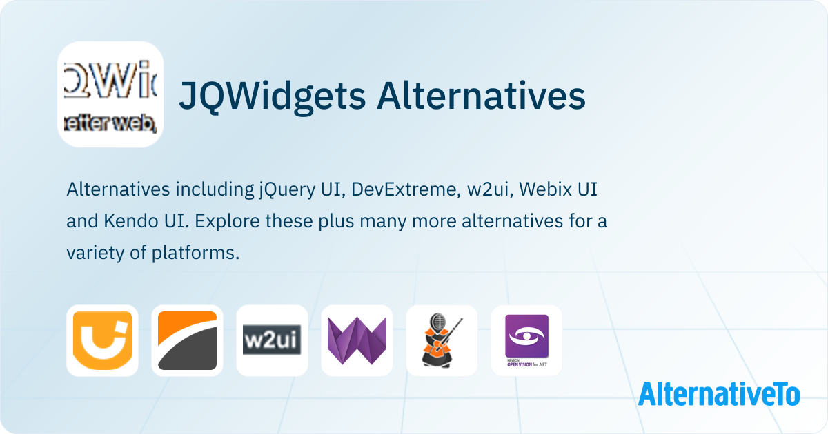JQWidgets Alternatives - Explore Similar Sites & Apps | AlternativeTo