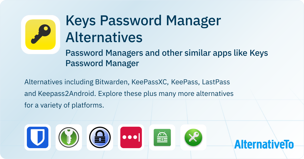 Keys Password Manager Alternatives: Top 12 Password Managers & Similar ...