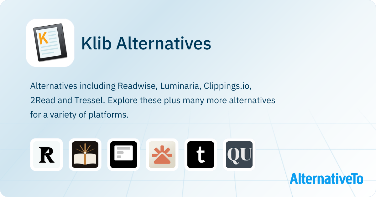 Klib Icon Klib Alternatives - Explore Similar Software | AlternativeTo