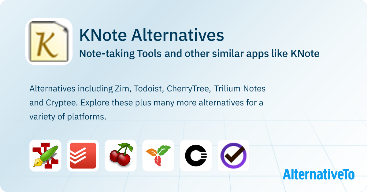 Knote Workshops KNote Alternatives: Top 12 Note-taking Tools & Similar Apps | AlternativeTo