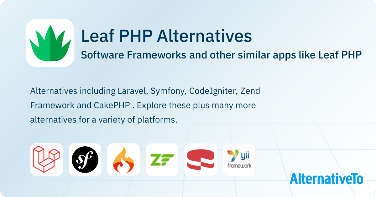 Leaf PHP Alternatives: Top 13 Software Frameworks & Similar Websites ...