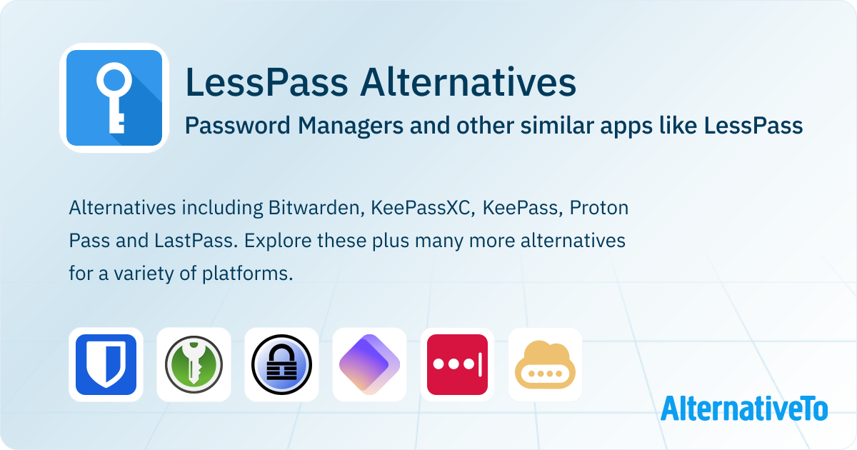 LessPass Alternatives: Top 12 Password Managers & Similar Apps ...