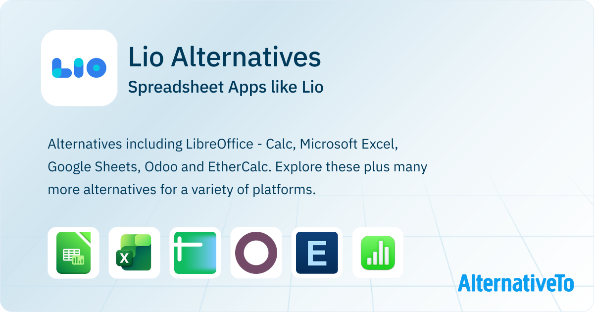 Lio Alternatives: Top 12 Spreadsheet & Similar Apps | AlternativeTo