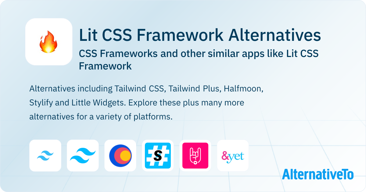 Lit CSS Framework Alternatives: Top 16 CSS Frameworks & Similar Apps ...