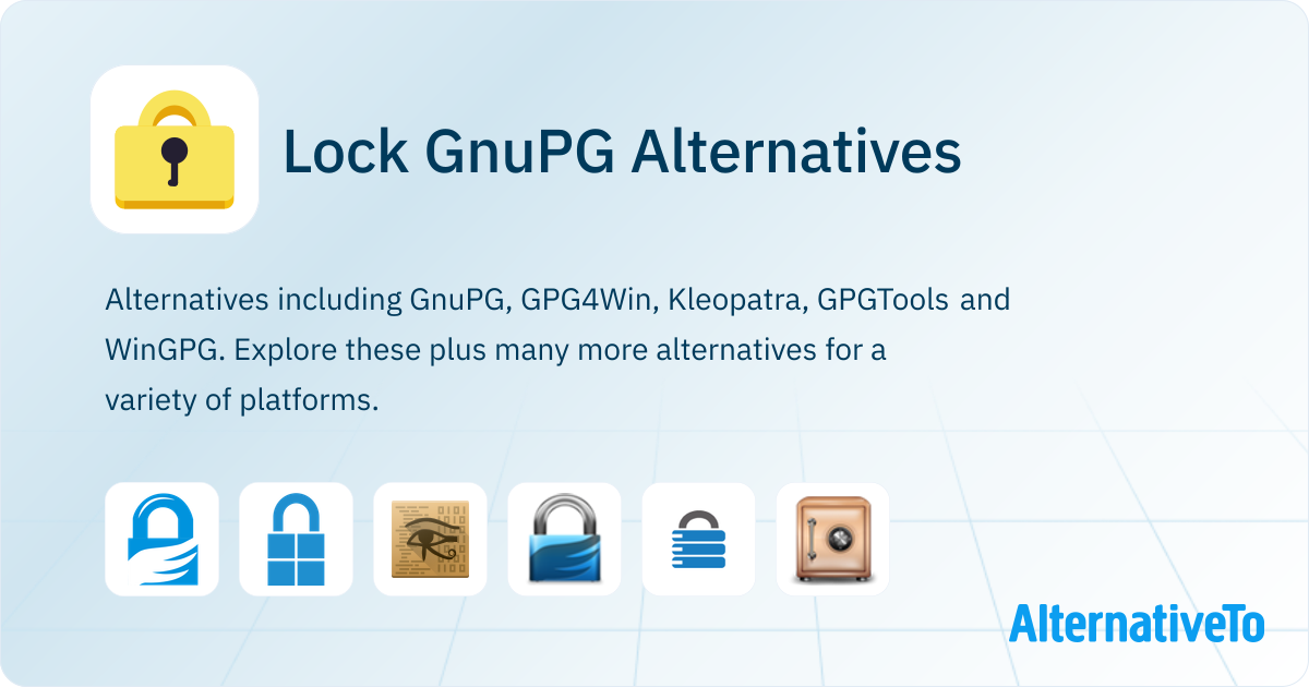 Wingpg Lock GnuPG Alternatives - Explore Similar Software | AlternativeTo