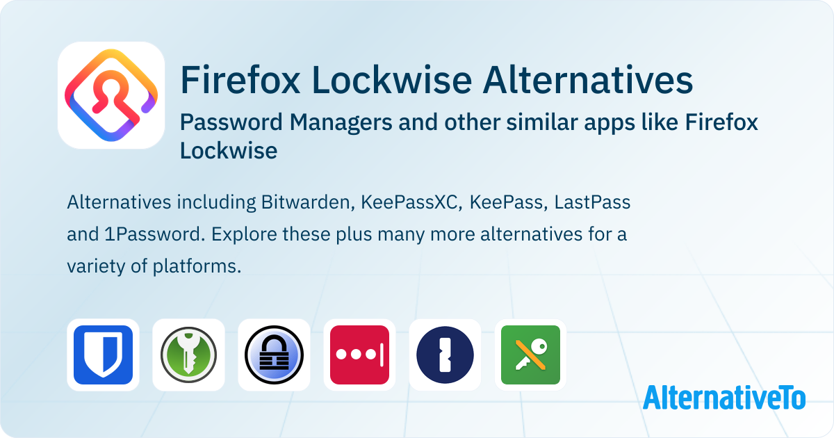 Firefox Lockwise Alternatives: Top 12 Password Managers & Similar Apps ...