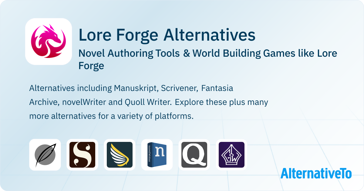 Lore Tracker Lore Forge Alternatives: Top 12 Novel Authoring Tools | AlternativeTo