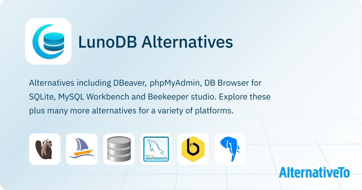 LunoDB Alternatives - Explore Similar Software | AlternativeTo