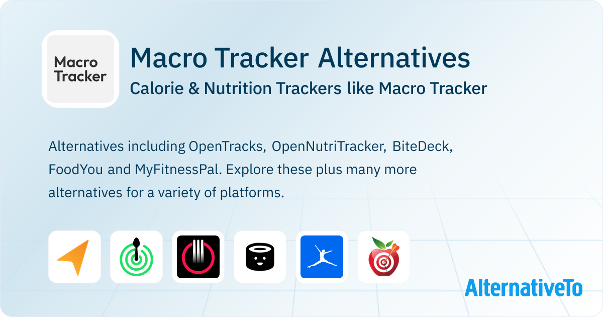 Macro Tracker Alternatives: Top 13 Calorie Trackers | AlternativeTo