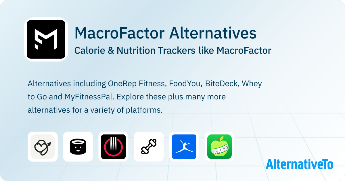 MacroFactor Alternatives: Top 12 Calorie Trackers | AlternativeTo