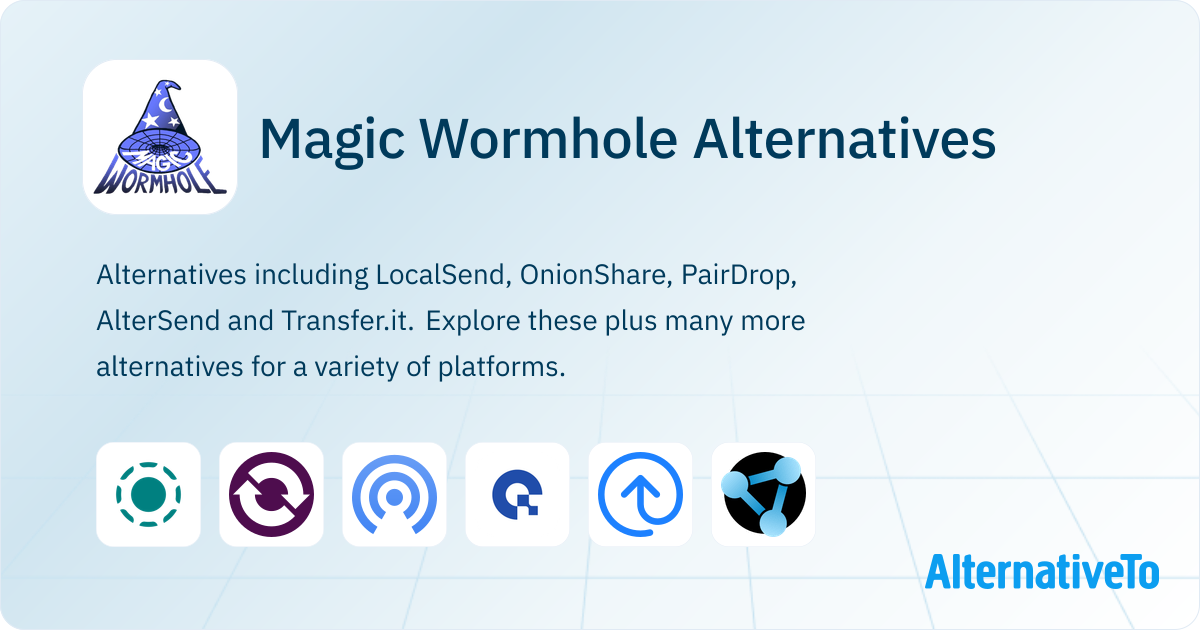 Magic Wormhole Alternatives - Explore Similar Software | AlternativeTo