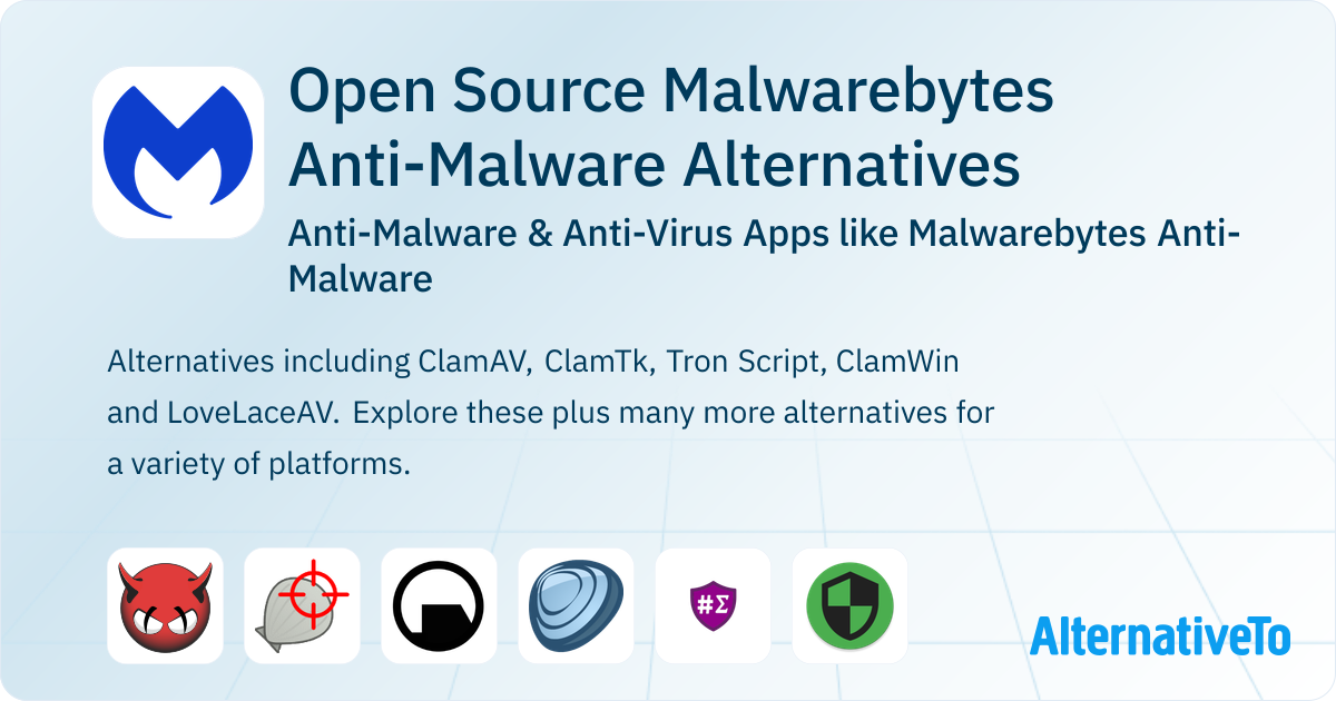 Open Source Malwarebytes Anti-Malware Alternatives: Top 16 Anti-Malware ...