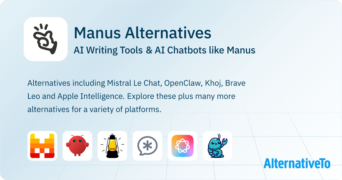 Manus Alternatives: Top 12 AI Writing Tools | AlternativeTo