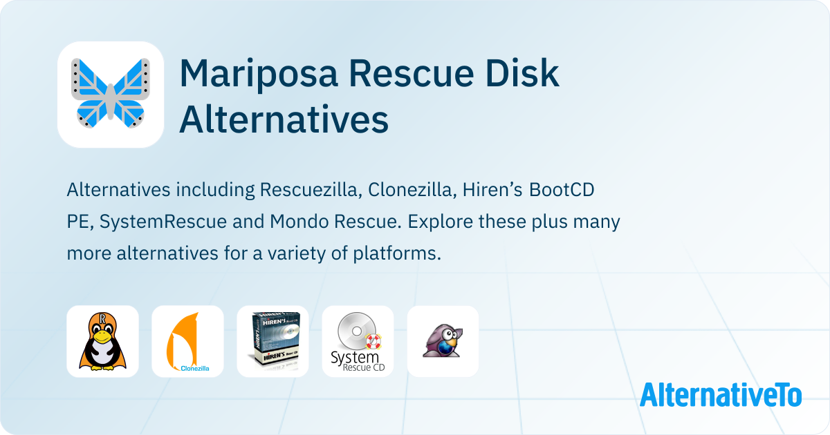 Mariposa Rescue Disk Alternatives - Explore Similar Software ...