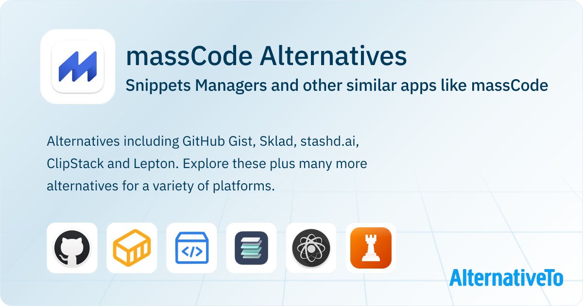 massCode Alternatives: Top 12 Snippets Managers & Similar Apps ...