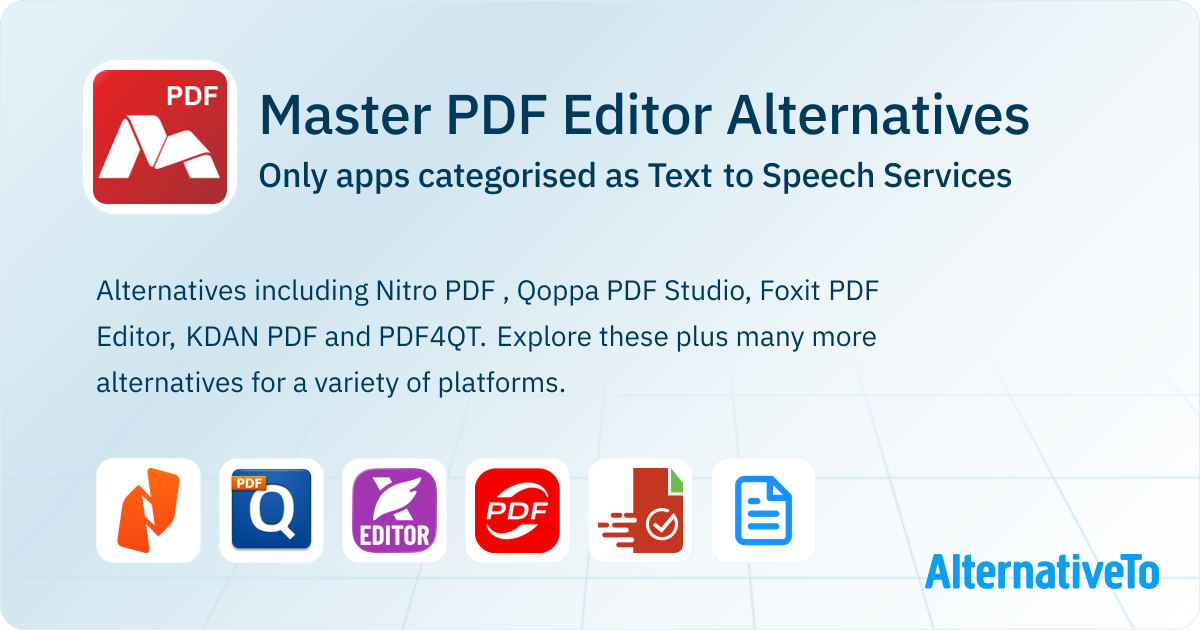 Master PDF Editor Alternatives: Top 7 Text to Speech Services ...