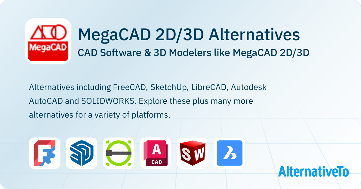 Megacad MegaCAD 2D/3D Alternatives: Top 12 CAD Software & 3D Modelers ...