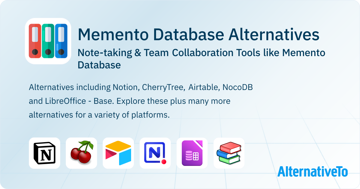 Memento Database Alternatives: Top 12 Note-taking Tools | AlternativeTo