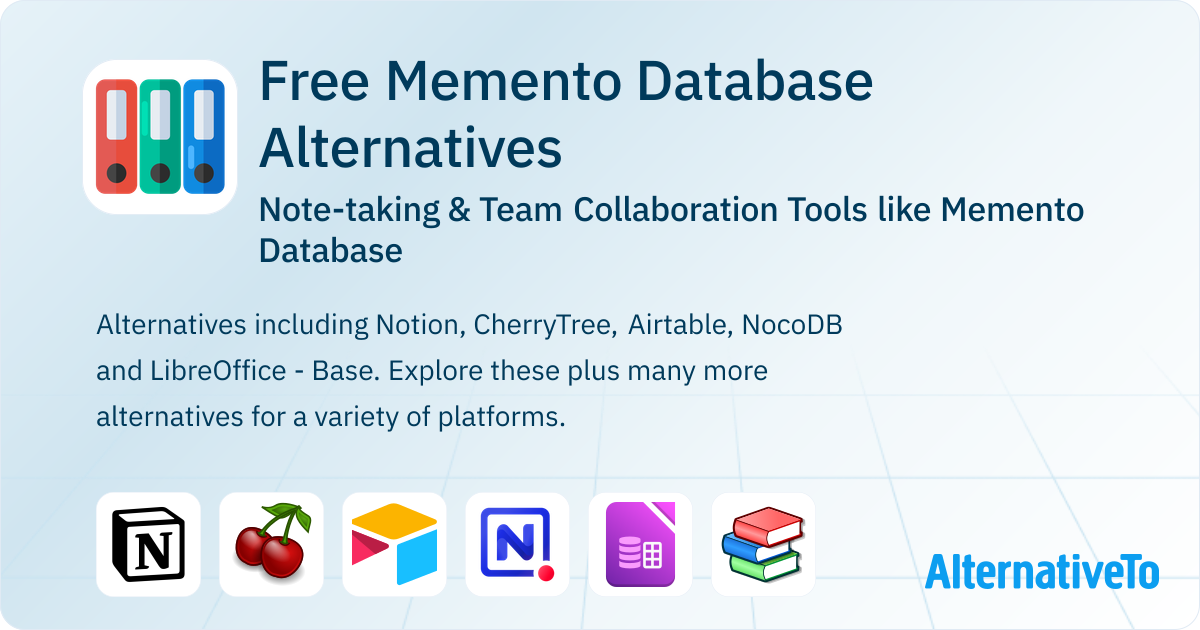 Memento Database Free Alternative