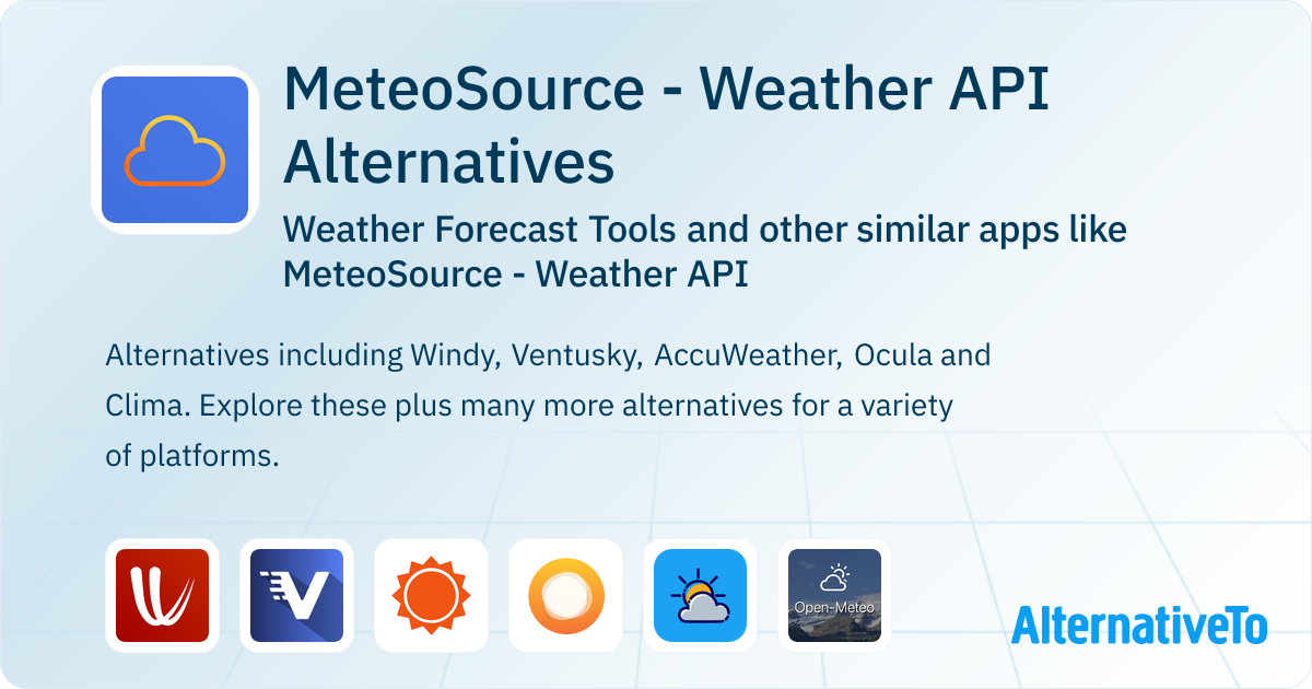MeteoSource - Weather API Alternatives: Top 12 Weather Forecast Tools ...