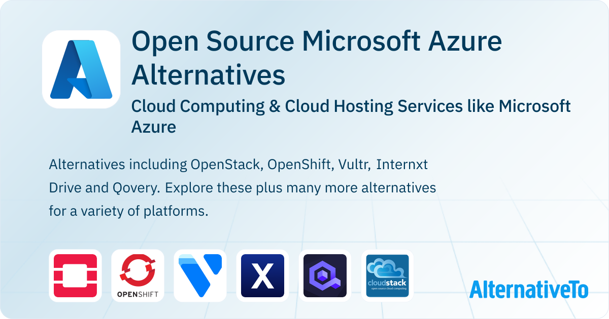 Open Source Microsoft Azure Alternatives: Top 12 Cloud Computing ...