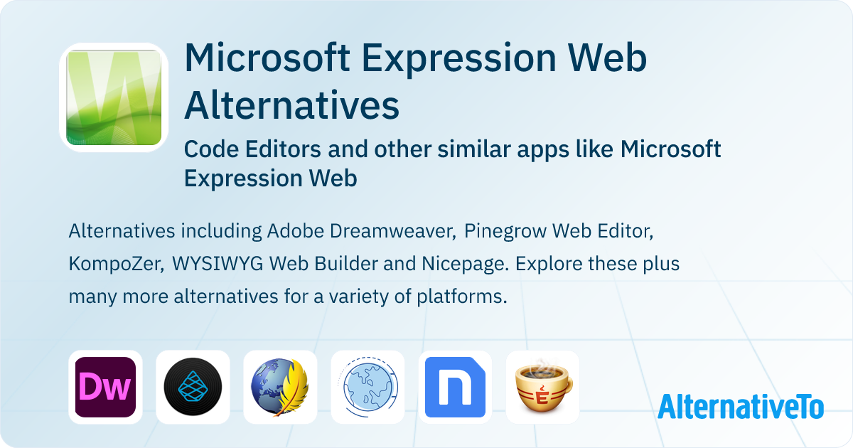 Microsoft Expression Web Alternatives: Top 12 Code Editors & Similar ...