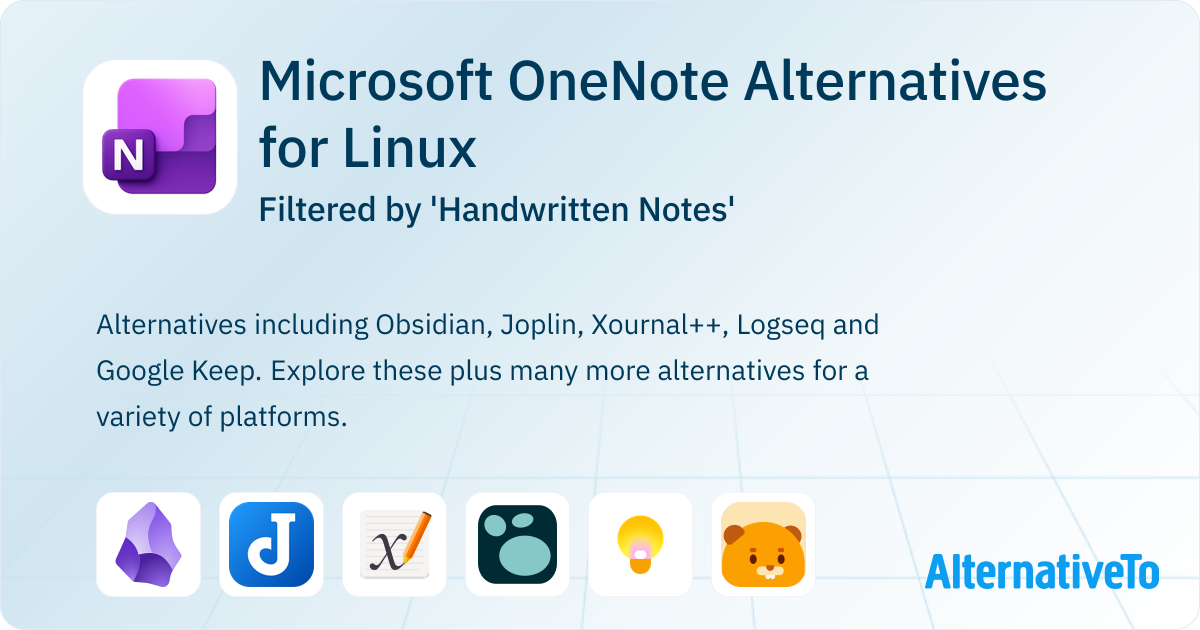 Microsoft OneNote Alternatives for Linux filtered by 'Handwritten Notes ...