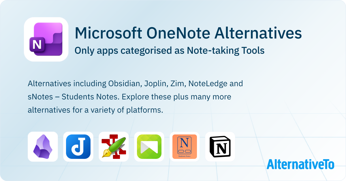 Microsoft OneNote Alternatives Top 12 Notetaking Tools AlternativeTo