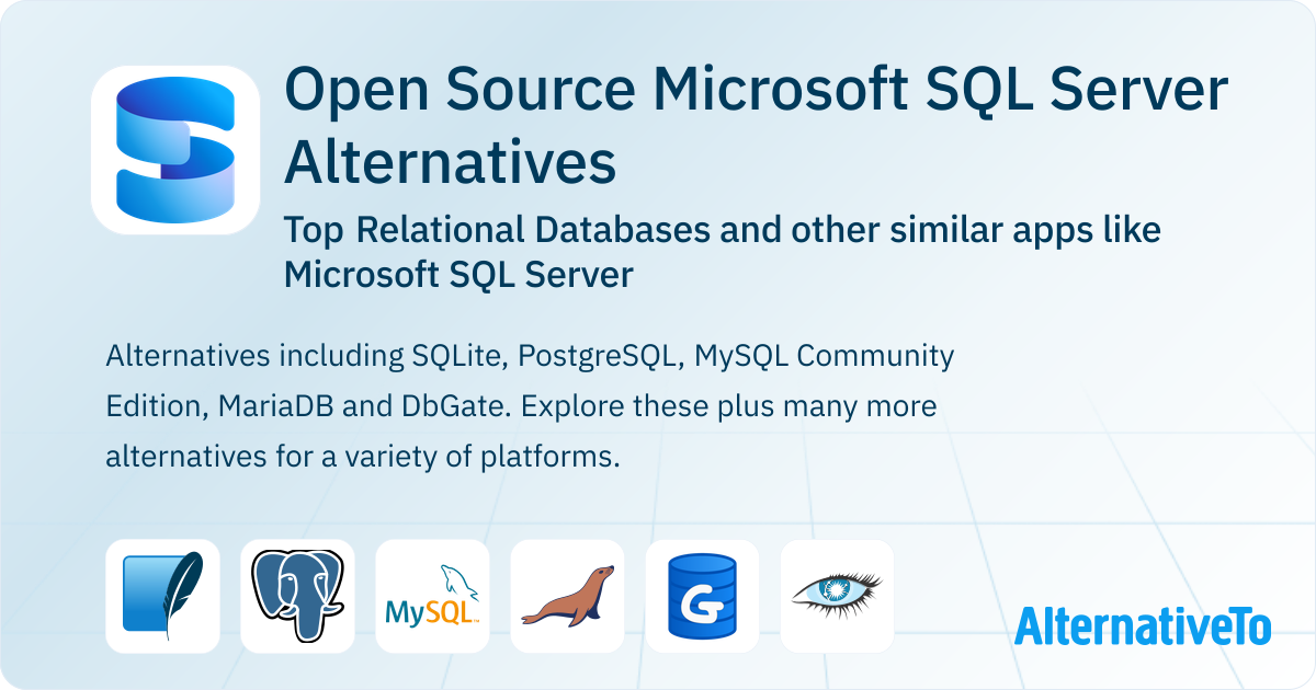 Open Source Microsoft SQL Server Alternatives: Top 12 Relational ...
