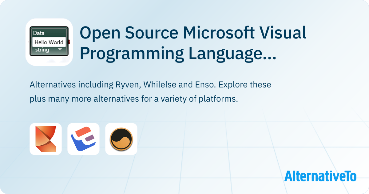 Open Source Microsoft Visual Programming Language Alternatives ...