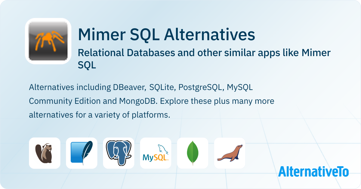 Mimer SQL Alternatives: Top 12 Relational Databases & Similar Apps ...