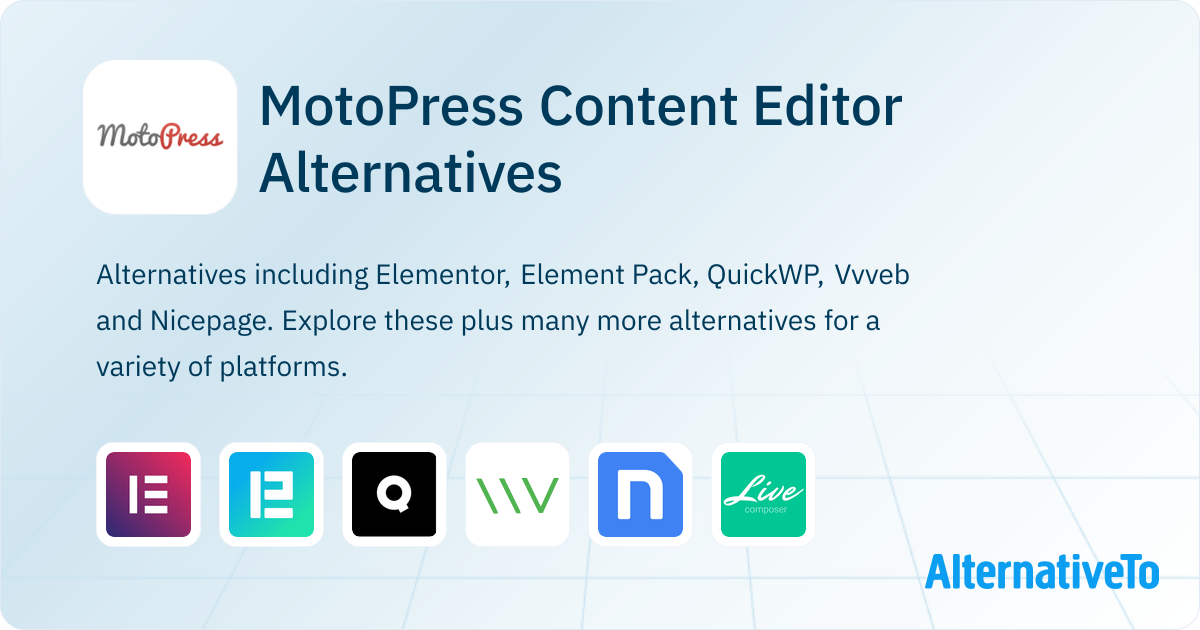 MotoPress Content Editor Alternatives - Explore Similar Sites & Apps ...