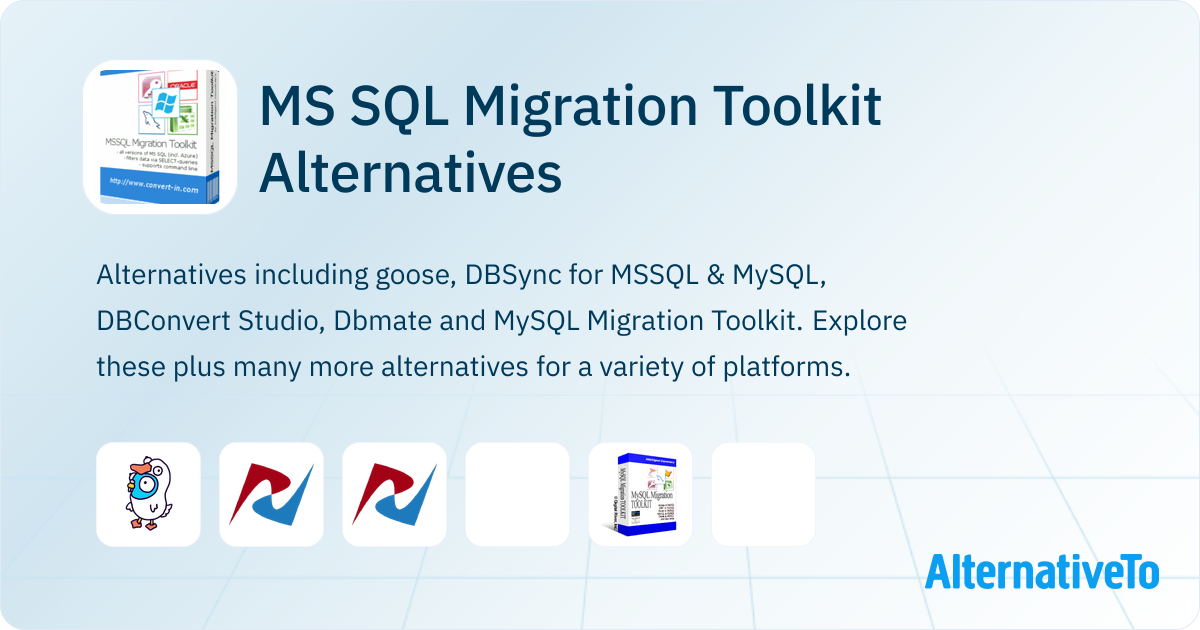 MS SQL Migration Toolkit Alternatives - Explore Similar Software ...
