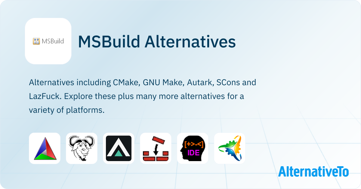 MSBuild Alternatives - Explore Similar Software | AlternativeTo