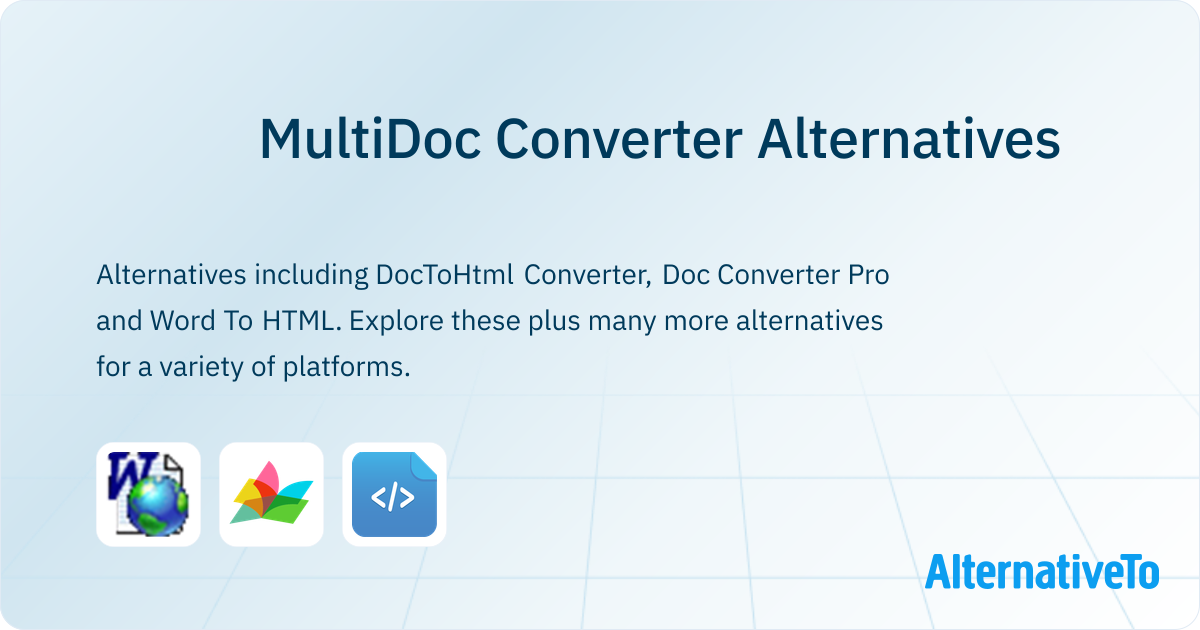 MultiDoc Converter Alternatives - Explore Similar Software | AlternativeTo
