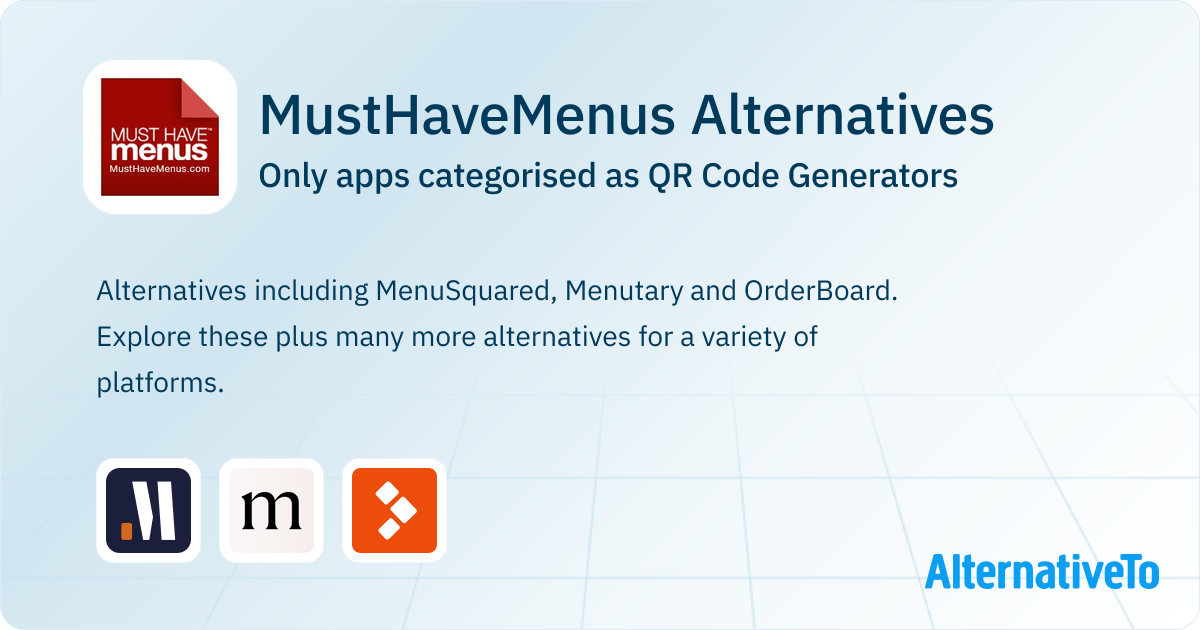 MustHaveMenus Alternatives: Top 3 QR Code Generators | AlternativeTo