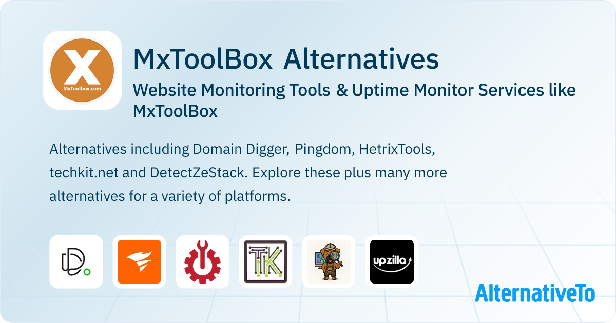 MxToolBox Alternatives: Top 12 Website Monitoring Tools | AlternativeTo