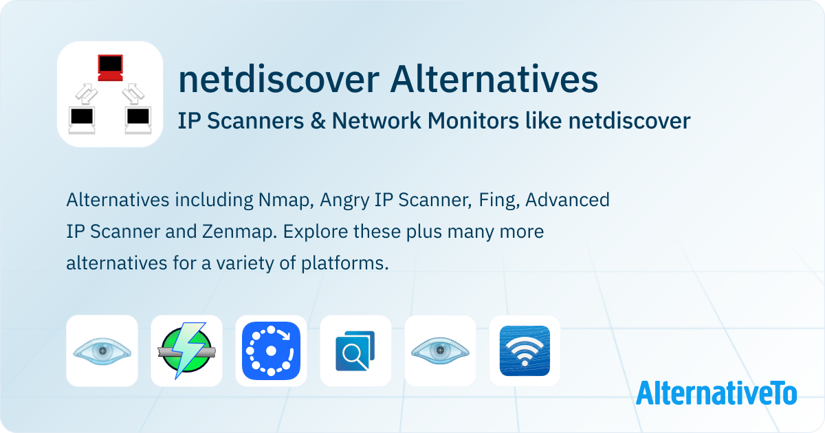 Netdiscover Windows netdiscover Alternatives: Top 12 IP Scanners | AlternativeTo