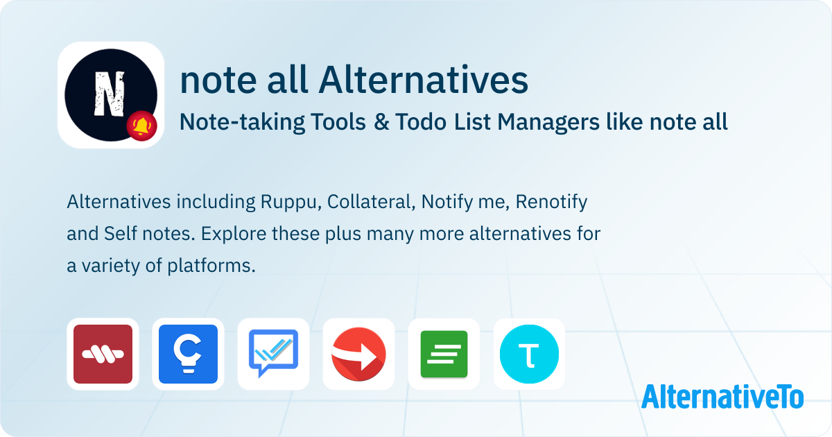 note all Alternatives: Top 8 Note-taking Tools | AlternativeTo