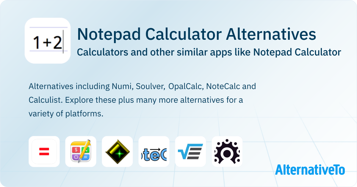 Notepad Simple Calculator Notepad Calculator Alternatives: Top 13 Calculators & Similar Websites ...
