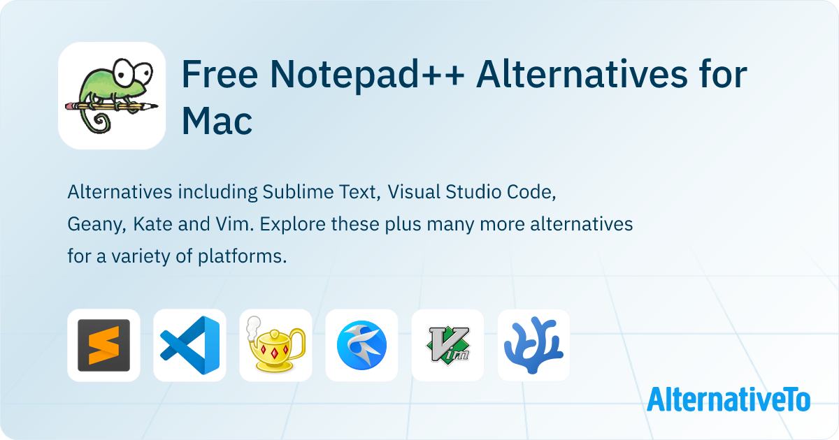 Free Notepad++ Alternatives for Mac: Top 12 Code & Text Editors ...