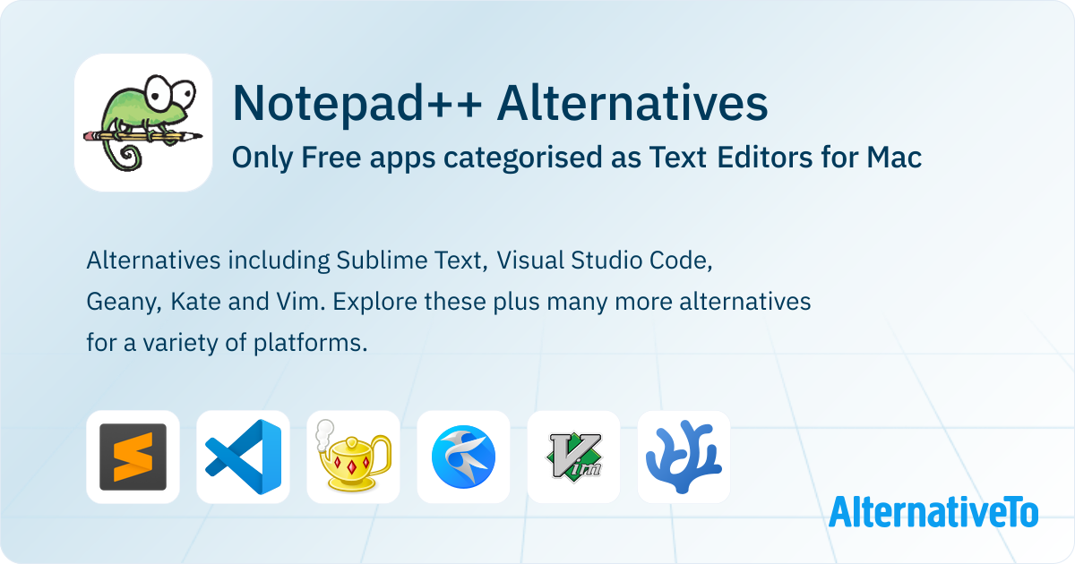 Free Notepad++ Alternatives for Mac: Top 12 Text Editors | AlternativeTo